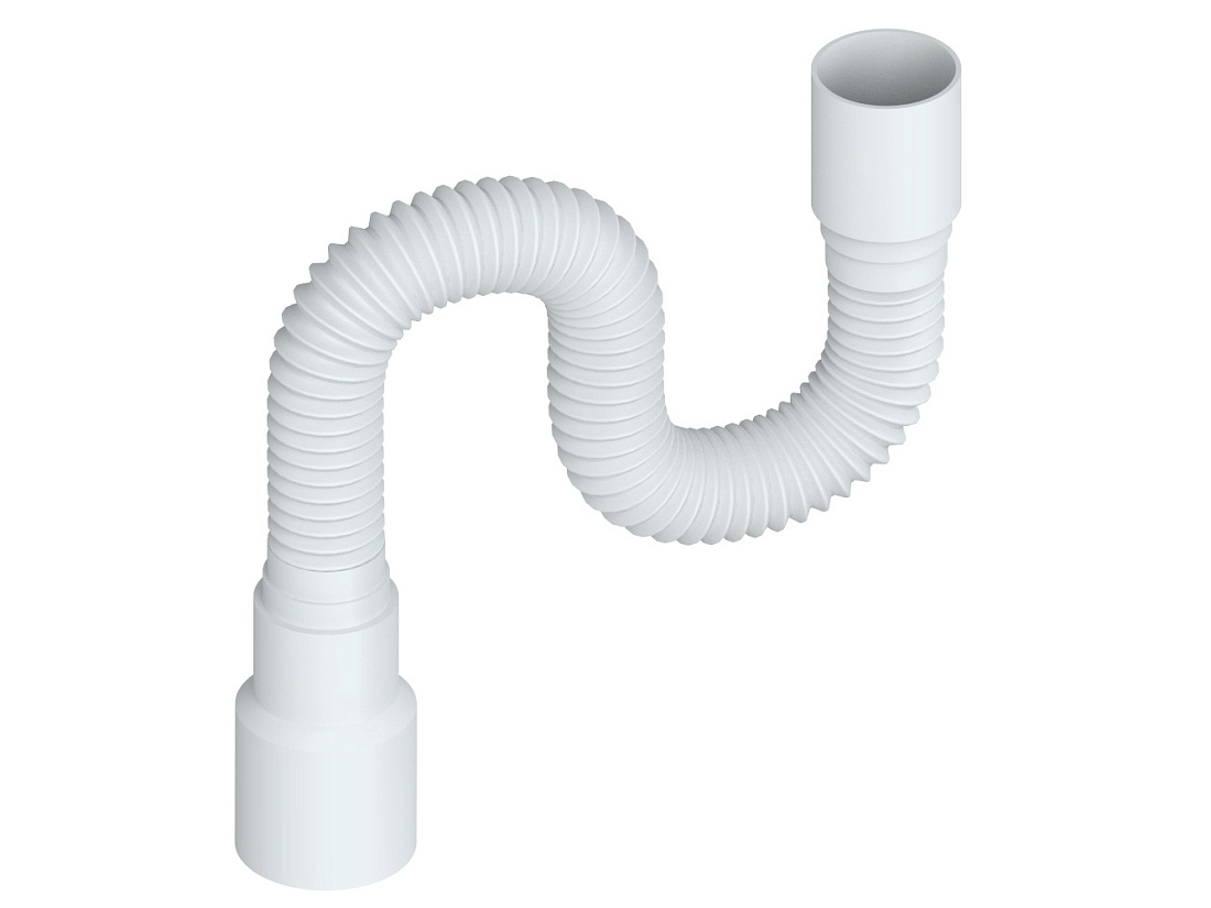 Гофра Ростовская Мануфактура Сантехники (РМС) РМС ГО-0,8 без гайки, белый