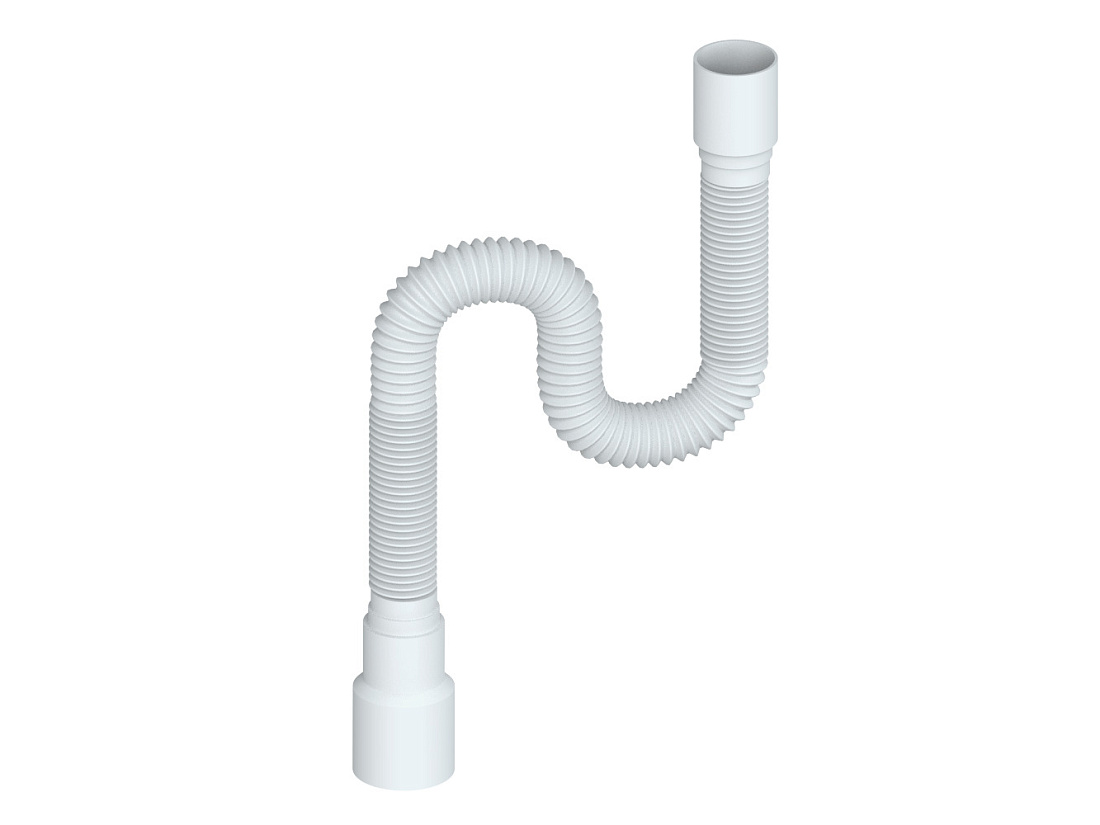 Гофра Ростовская Мануфактура Сантехники (РМС) РМС ГО-1,2 без гайки, белый