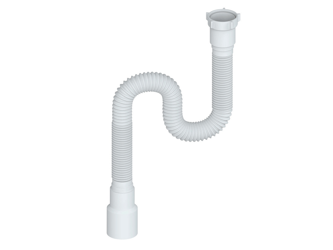 Гофра Ростовская Мануфактура Сантехники (РМС) РМС ГОГ-1,2 с гайкой, белый