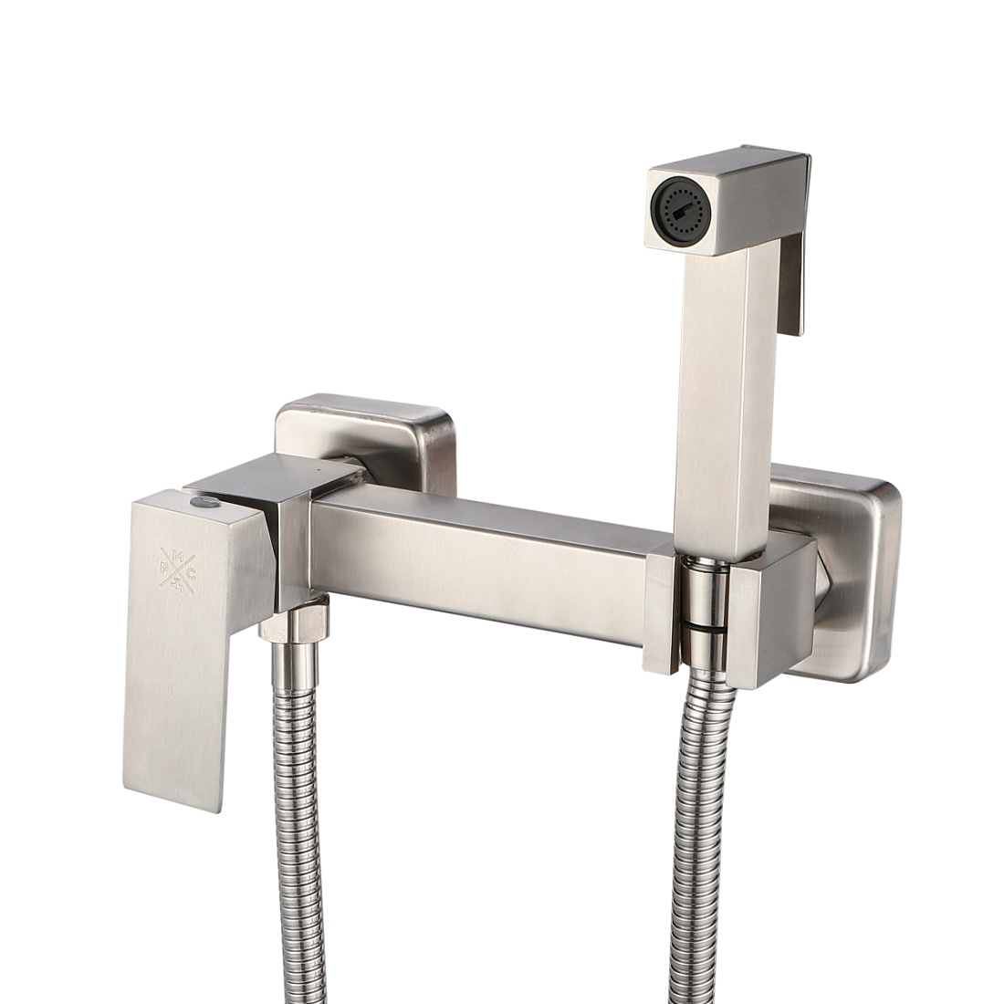 Гигиенический душ Ростовская Мануфактура Сантехники (РМС) SUS129-6-2 со смесителем, нержавеющая сталь