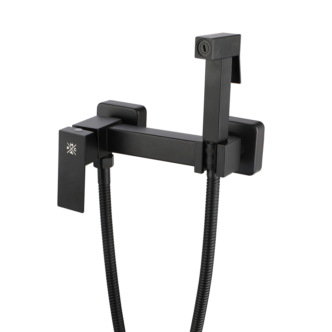 Гигиенический душ Ростовская Мануфактура Сантехники (РМС) SUS129BL-6-2 со смесителем, черный матовый