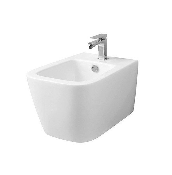 Биде подвесное ArtCeram A16 ASB004 05 00 с отверстием под смеситель, белый матовый