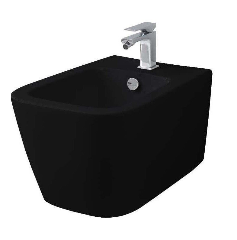 Биде подвесное ArtCeram A16 ASB004 17 00 с отверстием под смеситель, черный матовый