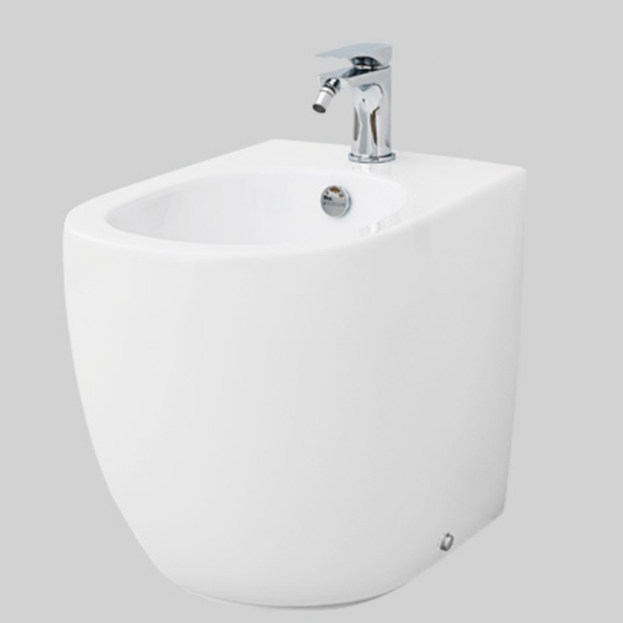 Биде напольное ArtCeram File 2.0 FLB004 01 00 с отверстием под смеситель, белый глянцевый