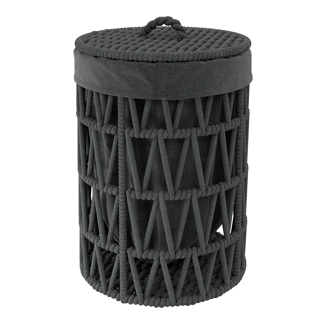 Корзина для белья WasserKRAFT Mosel WB-460-L черная