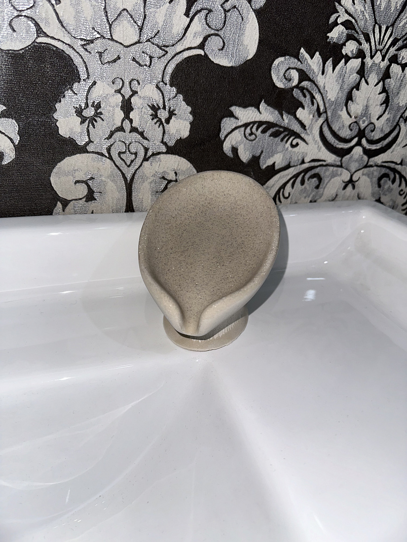 Мыльница Гипсолион Водопад стоун, ручная работа