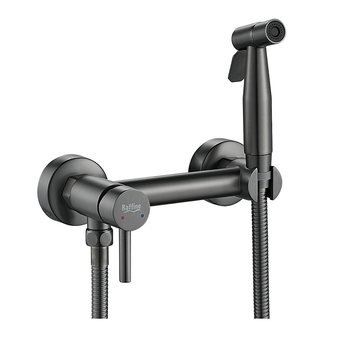 Гигиенический душ Raffine F207T со смесителем, оружейная сталь