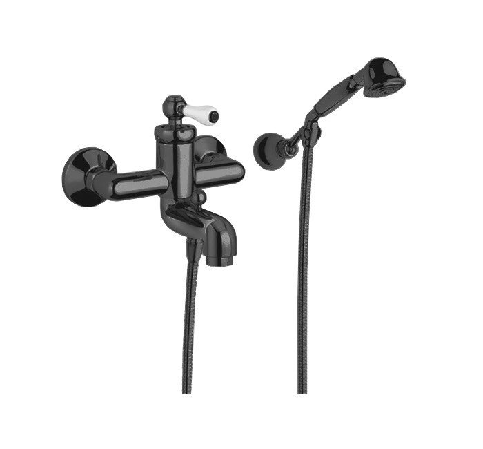 Смеситель для ванны с душем Mamoli Country 1290FS11002K черный матовый