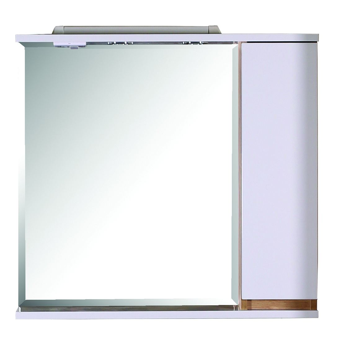 Зеркало-шкаф ASB-Mebel Марко 80 с подсветкой, дуб золотой/белый