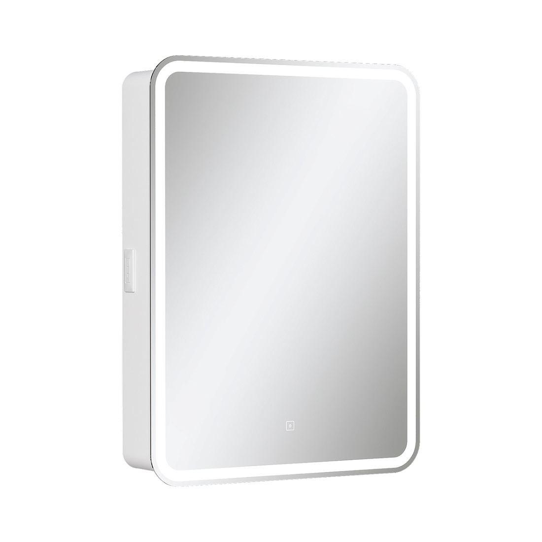 Зеркало-шкаф Equil Soldi 55 R с LED подсветкой, белый софт