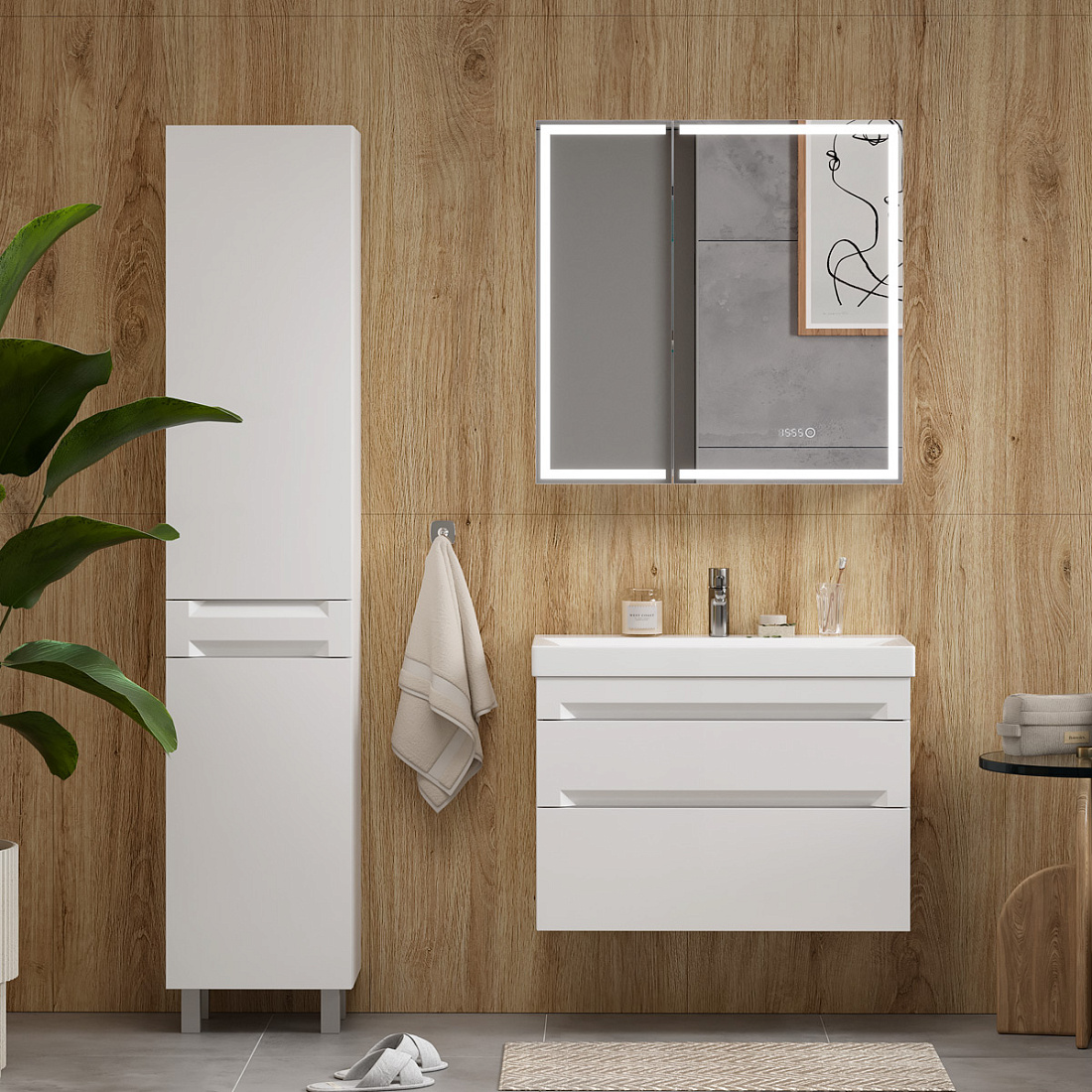 Мебель для ванной Equil Corner 80.2Y подвесная, белый