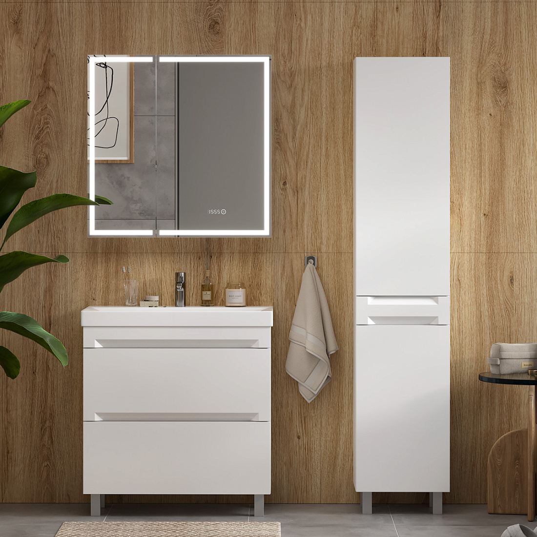 Мебель для ванной Equil Corner 80.2Y напольная, белый