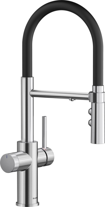 Смеситель для кухонной мойки Blanco Catris-S Flexo Filter с краном для питьевой воды, нержавеющая сталь 526706