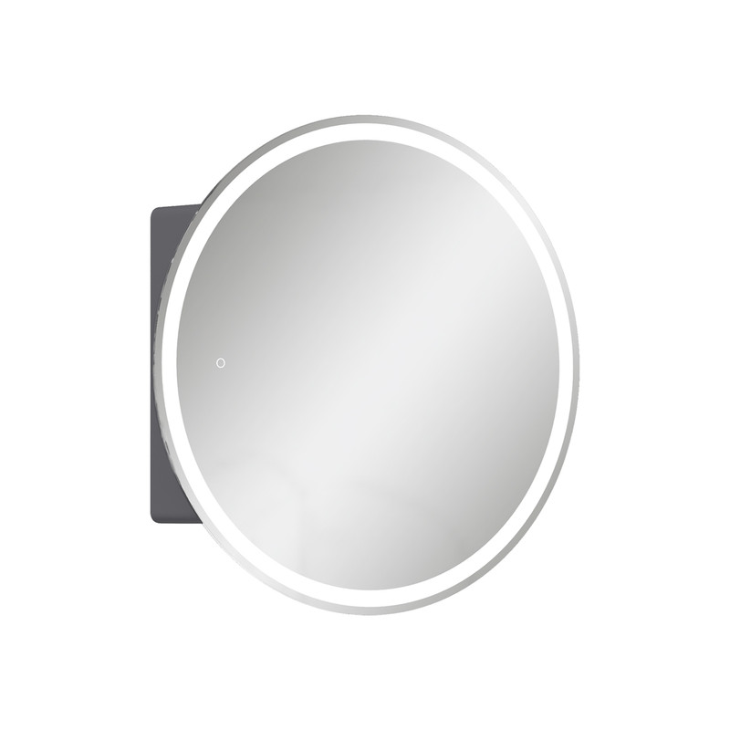 Зеркало-шкаф Equil Smile D60 с LED подсветкой, графит софт