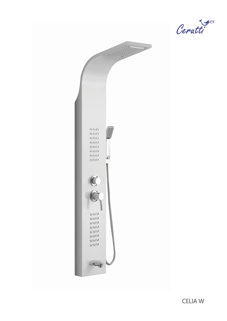 Душевая панель Ceruttispa CELIA W белая
