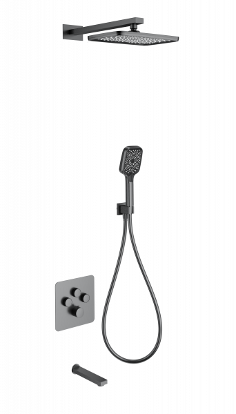 Душевой гарнитур Wonzon & Woghand WW-B4005-BGG темный графит