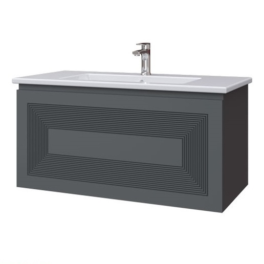 Тумба с раковиной Caprigo Modo Quarta 100 35715-SF019 графит