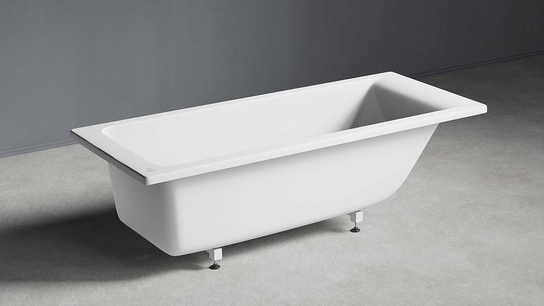 Ванна из искусственного камня Ediss Элина 170х75 с ножками