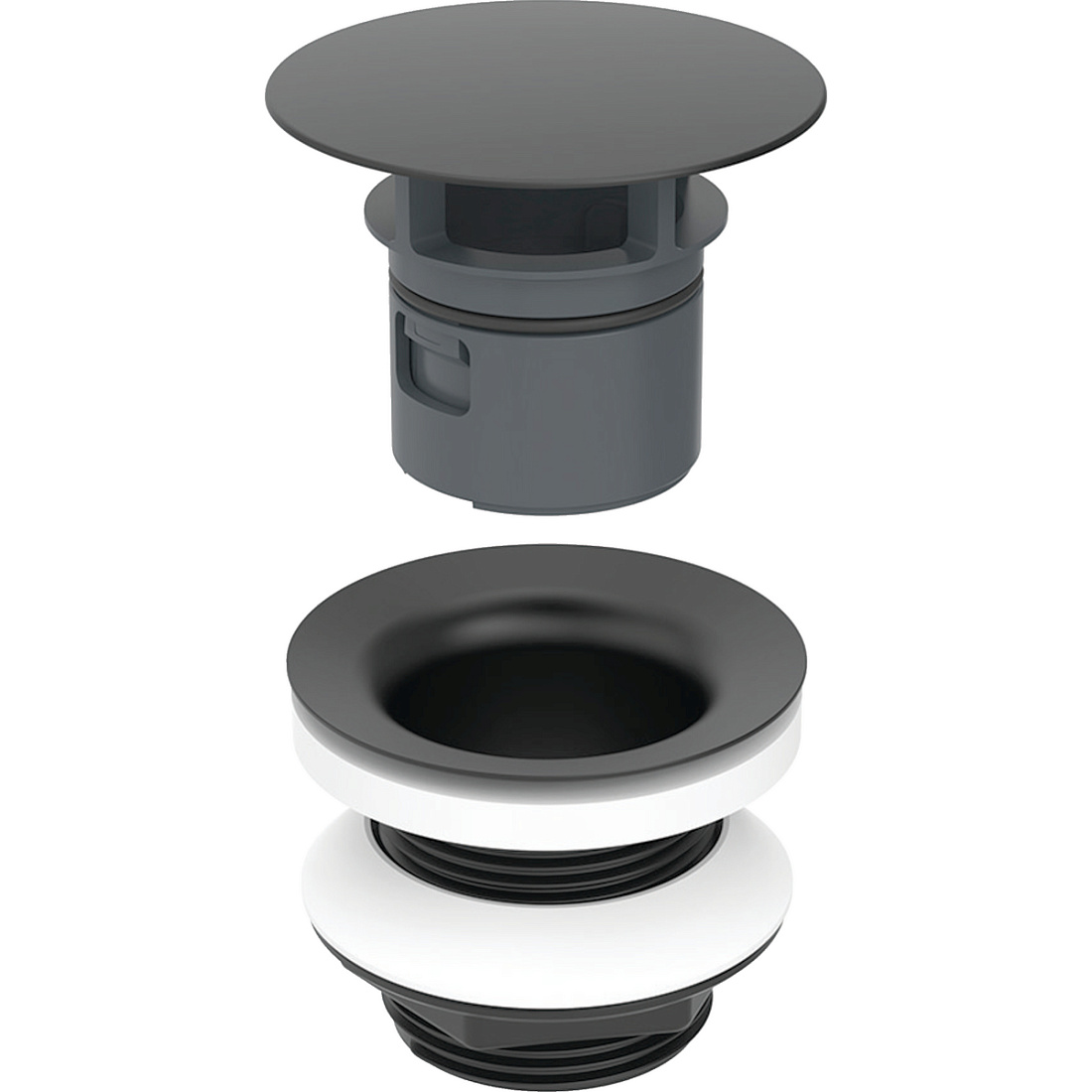 Донный клапан для раковины Geberit 152.050.14.1 черный матовый