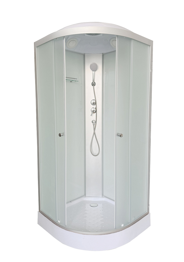 Душевая кабина DTO LM901 100х100х215 см, стекло матовое, профиль матовый хром