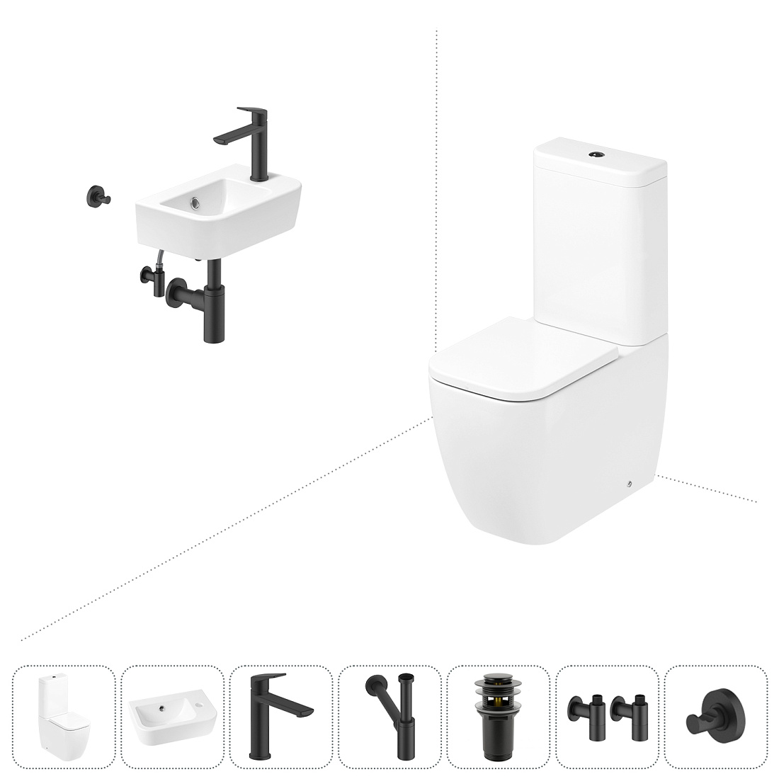 Набор для туалета 7 в 1 Lavinia Boho One 202008796