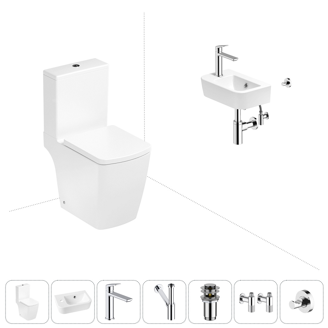 Набор для туалета 7 в 1 Lavinia Boho Aveo 202008825