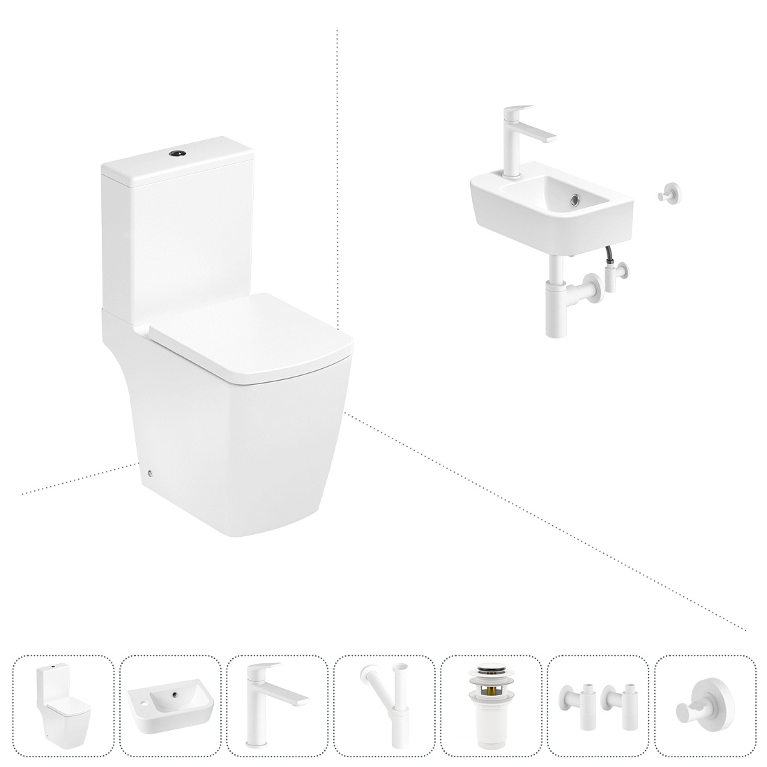 Набор для туалета 7 в 1 Lavinia Boho Aveo 202008829