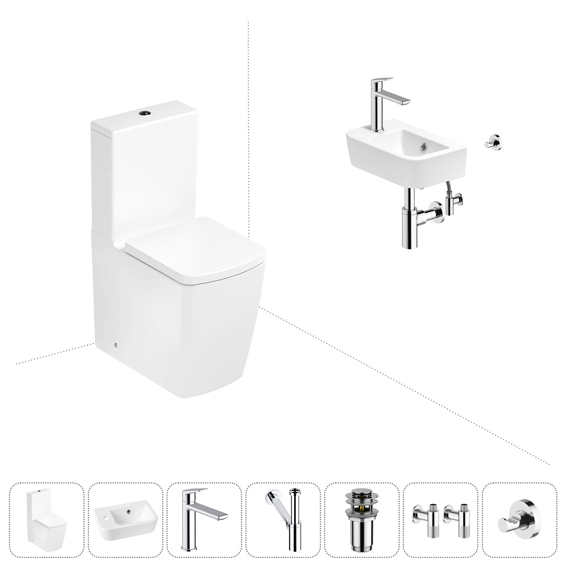 Набор для туалета 7 в 1 Lavinia Boho Aveo 202008830