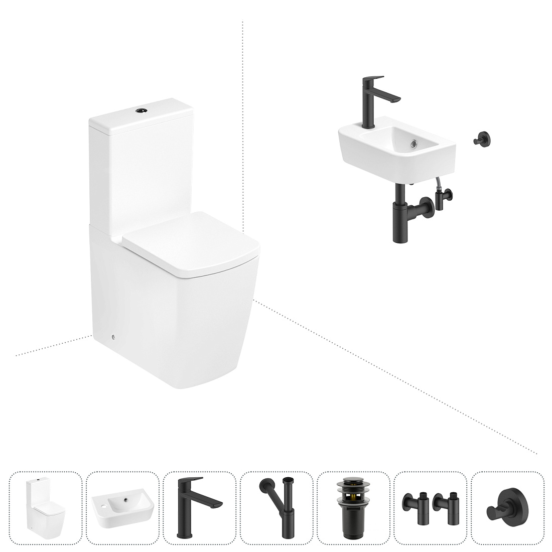 Набор для туалета 7 в 1 Lavinia Boho Aveo 202008831