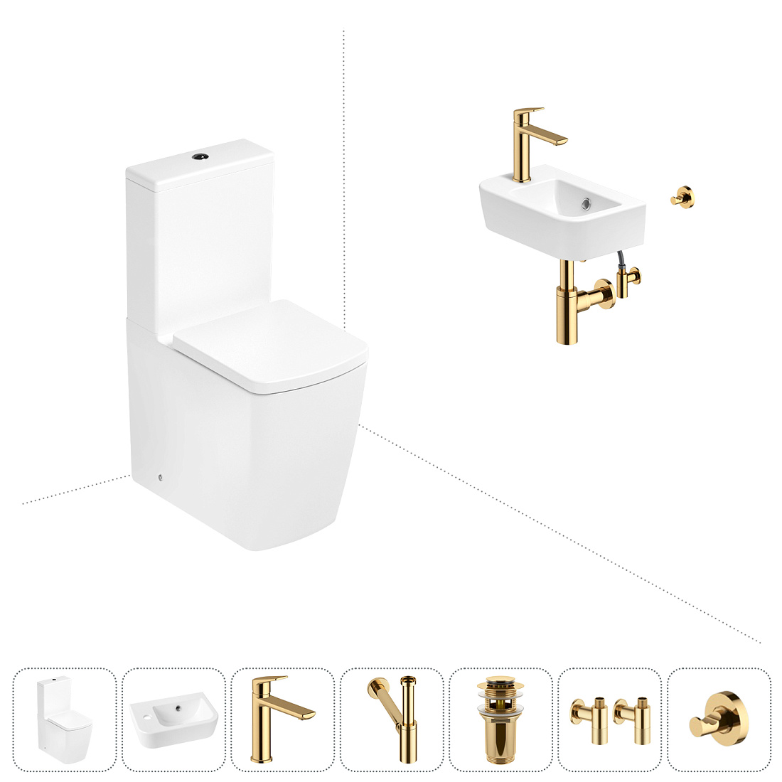 Набор для туалета 7 в 1 Lavinia Boho Aveo 202008832