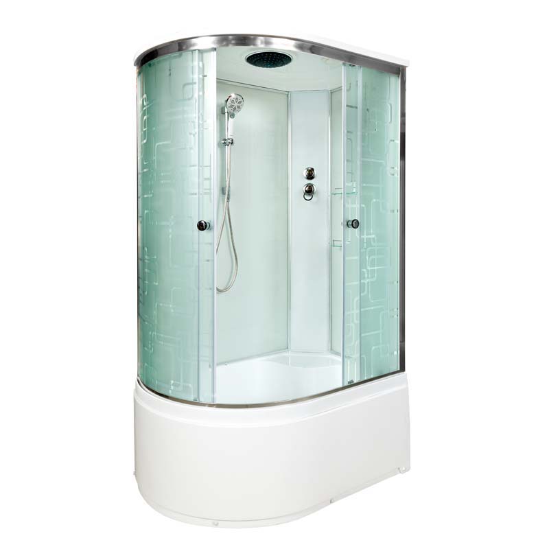 Душевая кабина AvaCan EM 4512 R стекло с узором, профиль хром