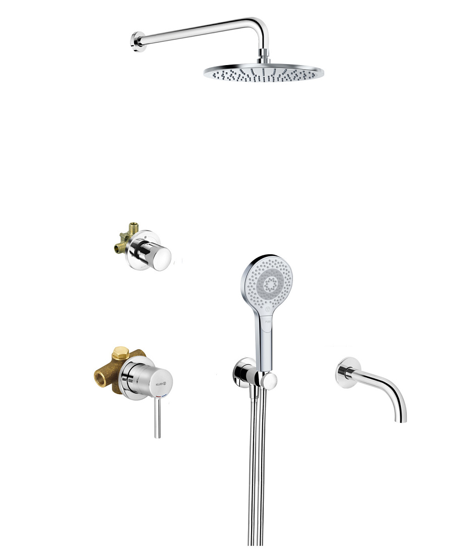 Душевая система Kludi Bozz 386340576 10 в 1 встраиваемая, хром