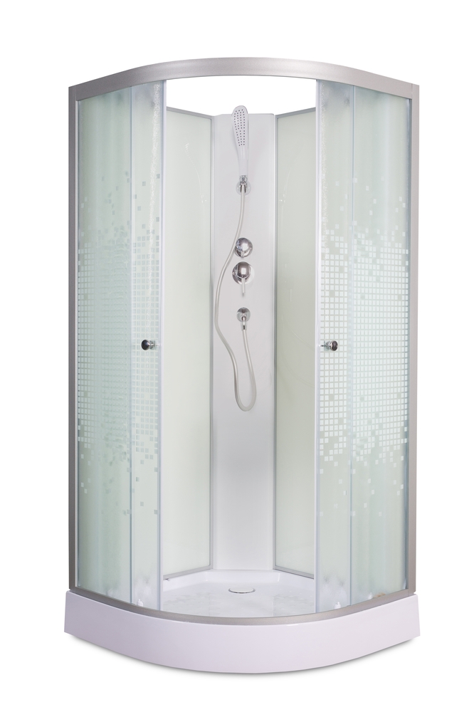 Душевая кабина DTO L908N 80х80х200 см, стекло с узором, профиль матовый хром