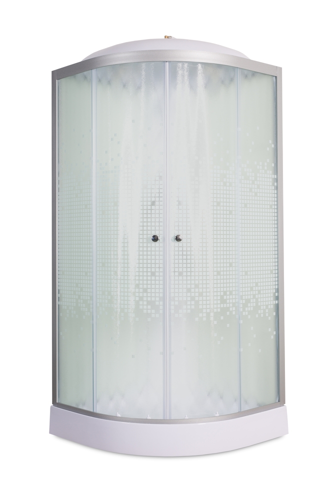 Душевая кабина DTO L901GM+EL 100х100х215 см, стекло с узором, профиль матовый хром