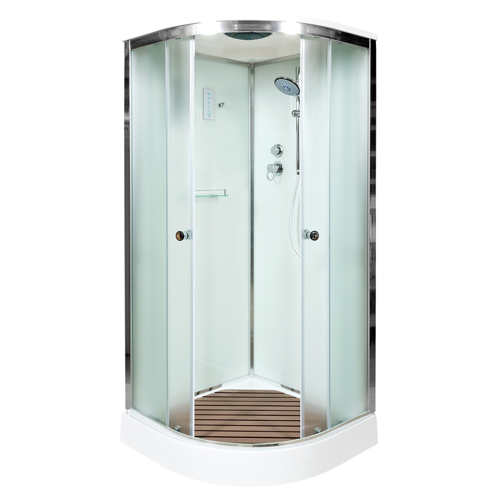 Душевая кабина DTO D08SEL 80х80х220 см, стекло матовое, профиль глянцевый хром