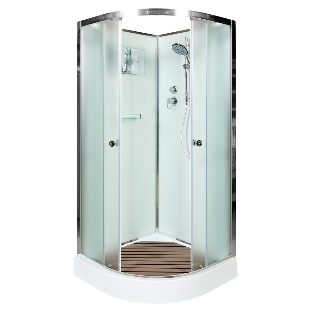 Душевая кабина DTO D09 90х90х208 см, стекло матовое, профиль глянцевый хром