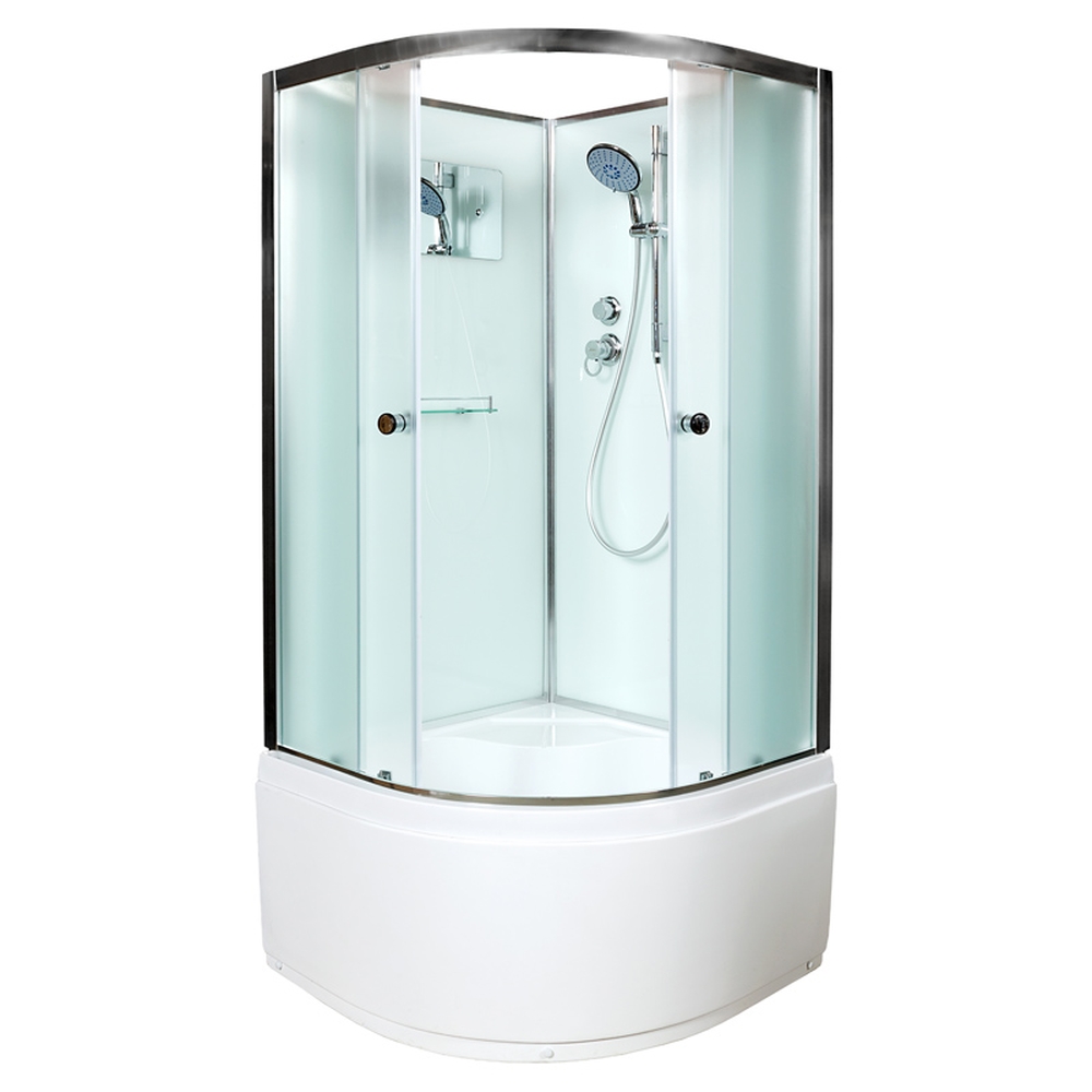 Душевая кабина DTO D10 100х100х208 см, стекло матовое, профиль глянцевый хром