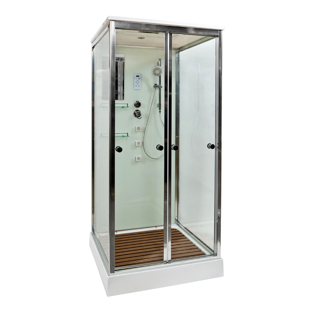 Душевая кабина DTO V8015 80х80х220 см, стекло прозрачное, профиль глянцевый хром