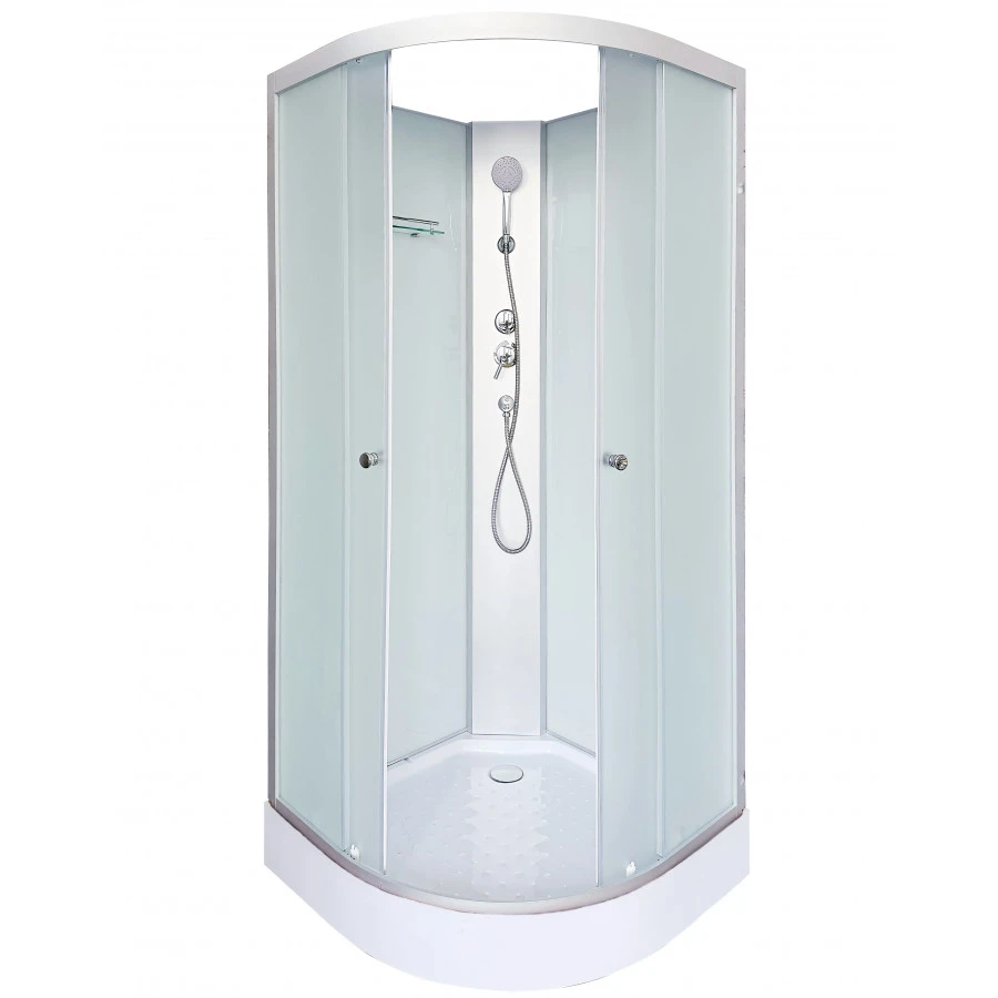 Душевая кабина DTO LM908N 80х80х200 см, стекло матовое, профиль матовый хром