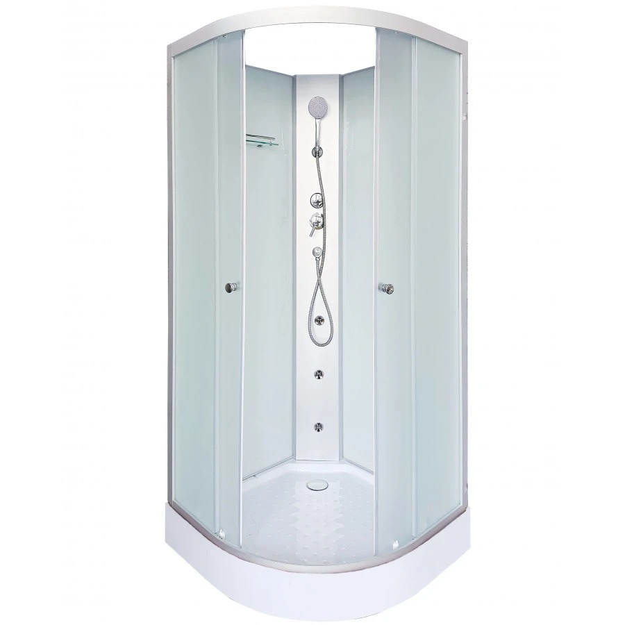 Душевая кабина DTO LM901NGM 100х100х200 см, стекло матовое, профиль матовый хром