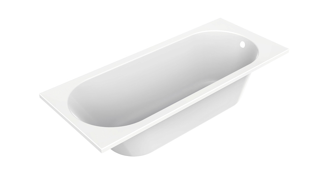 Акриловая ванна SMARTFLOW Oberon Solo 170х70 с каркасом, белый глянец