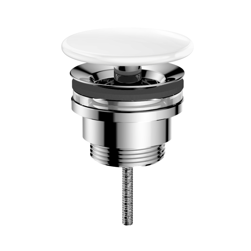 Донный клапан для раковины SMARTFLOW SMFBD-001 без перелива, белый