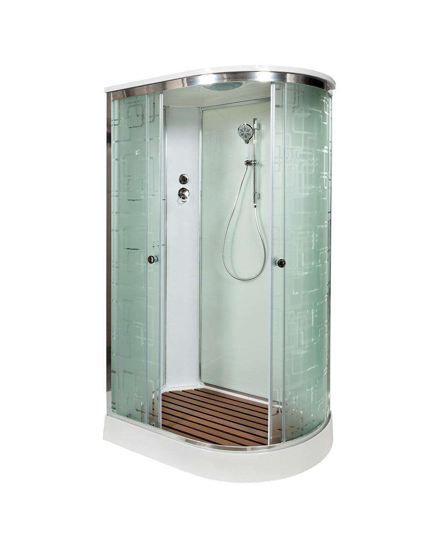 Душевая кабина AvaCan EM1511L, 110х80х220 см, стекло с узором, профиль хром