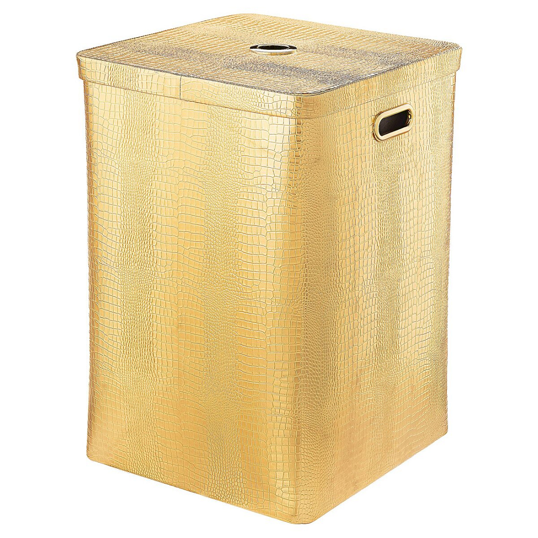 Корзина для белья Geralis Croco KG-K золото глянцевое
