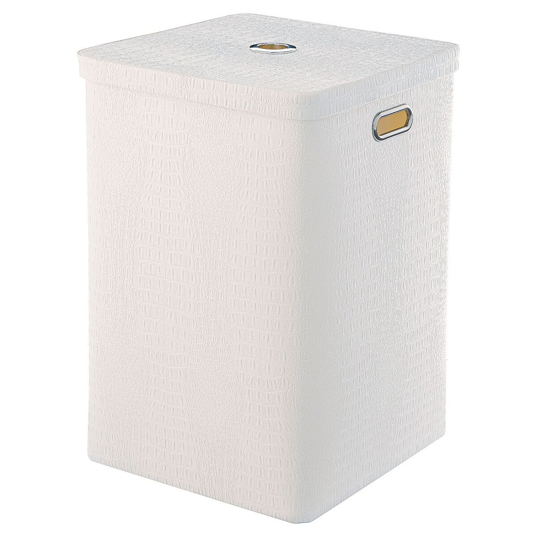 Корзина для белья Geralis Croco KW-K белая