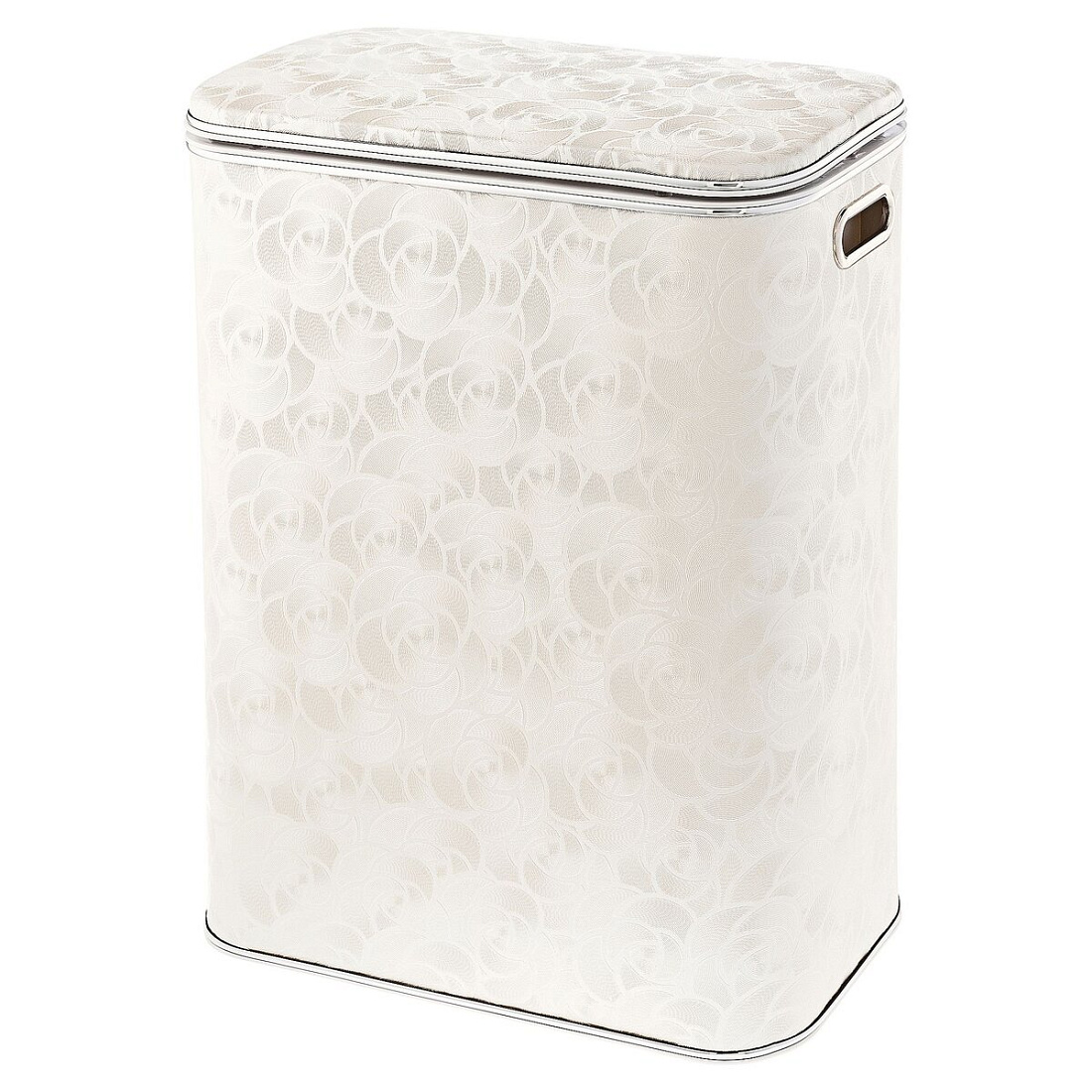 Корзина для белья Geralis Flower NFWH-B NEW белая, хром