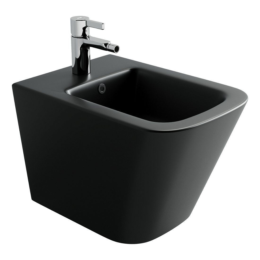 Биде подвесное Ceramicanova Union CN4010MB черный матовый