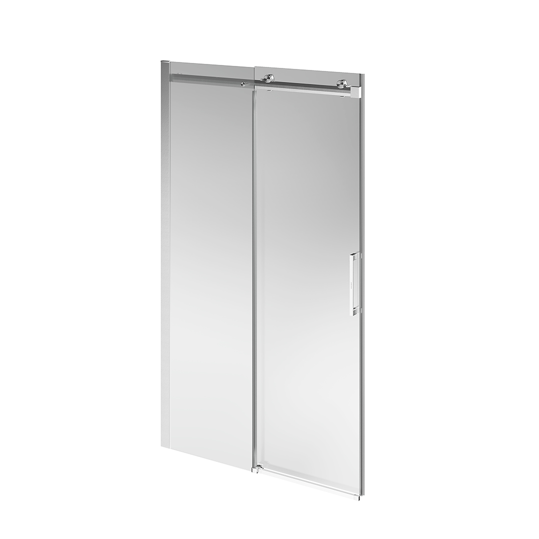 Душевая дверь в нишу Kerama Marazzi CRISTALLO CT.120.SD.BN 120х210 см, профиль брашированный никель, стекло прозрачное