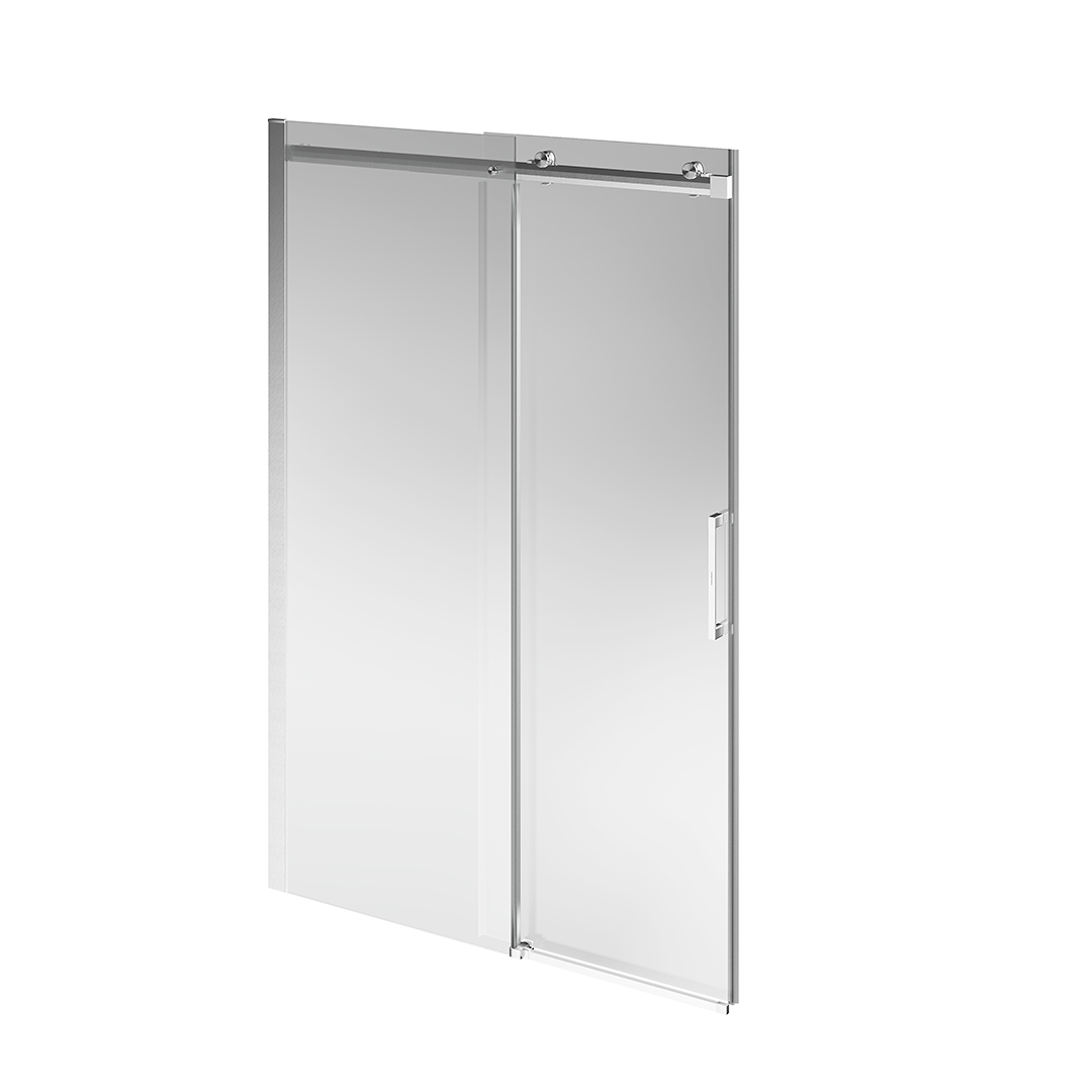 Душевая дверь в нишу Kerama Marazzi CRISTALLO CT.140.1/2.SD.BN 73,2х210 см, профиль брашированный никель, стекло прозрачное