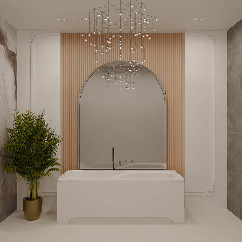 Ванна из искусственного камня Veconi FRESCA matt 170х70 см, белый матовый